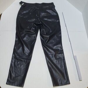 DKNY Leather Faux Pants, Large Black Very Soft Leggings Soft Lining